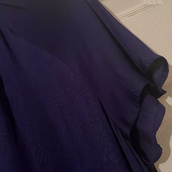 Alt 9- Purple Blouse w/ Neck Tie - Picture 3 of 4